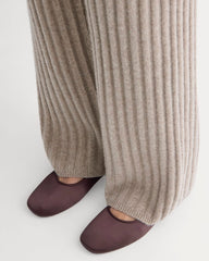 Straight-Leg Pant In Wool Cashmere | Oatmeal