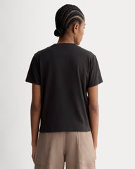 The Box-Cut Tee In Essential Cotton | Black | No Pocket