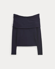 The Off-The-Shoulder Top In Butterluxe | Deep Navy