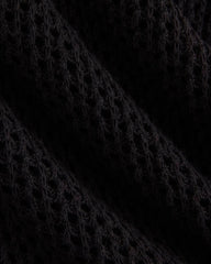 Lace-Knit Midi Skirt | Black