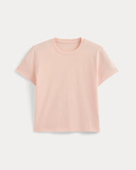 The Box-Cut Tee In Essential Cotton | Pale Peach | No Pocket