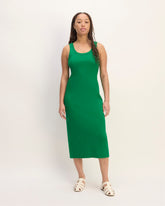 The ’90S Rib Dress | Grass Green