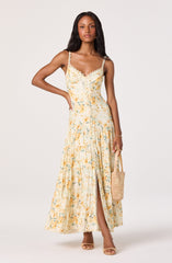 Tazia Scalloped Sweetheart Maxi Dress