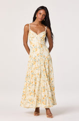 Tazia Scalloped Sweetheart Maxi Dress