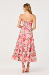 Lianna Floral Scalloped Trim Tiered Maxi Dress