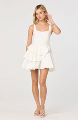 Sheralle Ruffled Tier Bubble Hem Mini Dress
