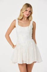 Reina Embroidered Floral Mini Dress