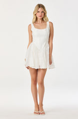 Reina Embroidered Floral Mini Dress