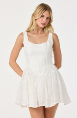 Reina Embroidered Floral Mini Dress