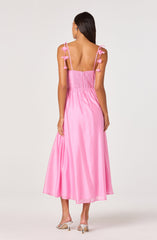 Halcyon 3D Flower Appliqué Midi Dress