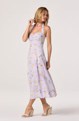 Jesenia Halter Floral Midi Dress