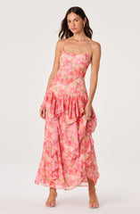 Livia Floral Ruffle Maxi Dress
