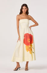 Ximena Floral Strapless Maxi Dress