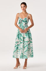 Makayla Abstract Print Midi Dress