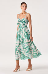 Makayla Abstract Print Midi Dress
