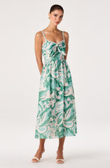 Makayla Abstract Print Midi Dress