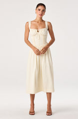 Sahana Crochet Trim Milkmaid Dress