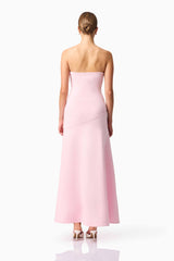 CURAAE Zahara Strapless Maxi Dress in Pink