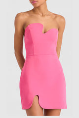 Strapless Puzzle Mini Dress