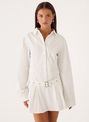 Calipso Shirt Dress - White