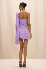 Lila Fringe Mini Dress