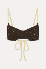 Cola Satin Underwire Bikini Top - Honey Bug
