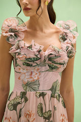Lotus Corset Maxi Dress