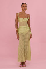 Petal Sheen Flower Beach Dress