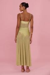 Petal Sheen Flower Beach Dress