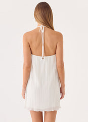 Danni Halter Mini Dress - White