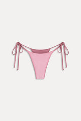 Divine Satin Skimpy Bikini Bottom - Sunset Pink