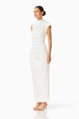 Coralie Maxi Gown in Pearl White