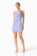 Lunelle Shift Mini Dress in Stone Blue