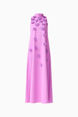 Solenne Halter Maxi Dress in Purple