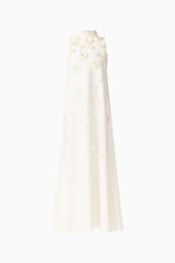 Solenne Halter Maxi Dress in White