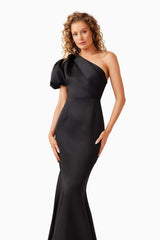Blake One Shoulder Maxi Dress in Black
