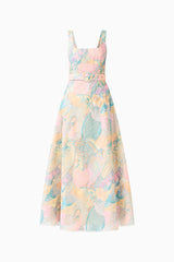 Taliah A-Line Gown in Blue Multi