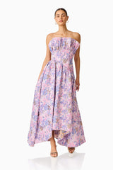 Laurel Sleeveless Maxi Dress in Pink & Purple Floral