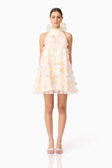 Livia Trapeze Mini Dress in Yellow