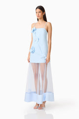 Reina Applique Gown in Sky Blue