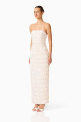 Silvana Column Gown in Cream
