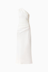Skye One Shoulder Gown in White