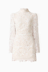 Cora Long Sleeve Mini Dress in White