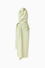 Florea Halter Gown in Pistachio Green