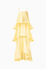 Tilly Tiered Maxi Dress in Butter Yellow