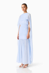 Eliane Cape Gown in Blue