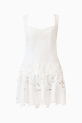 Elizabeth A-Line Mini Dress in White