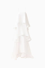 Tilly Tiered Maxi Dress in White