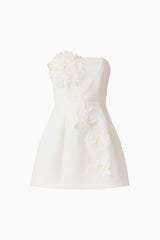 Gemma Floral Mini Dress in White