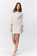 Estelle Embellished Crochet Dress